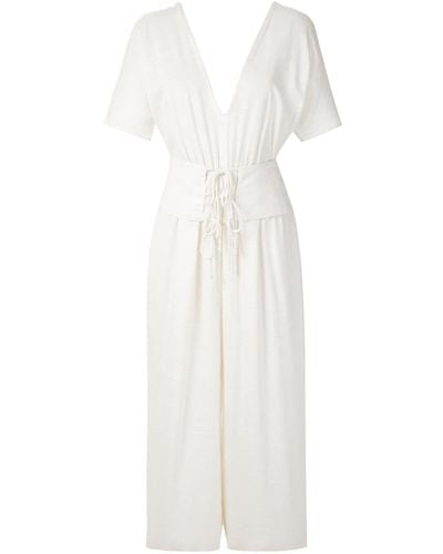 Olympiah 'Ylang' Jumpsuit mit Gürtel - Weiß