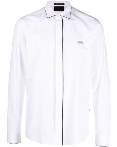 Philipp Plein Zijden Overhemd - Wit