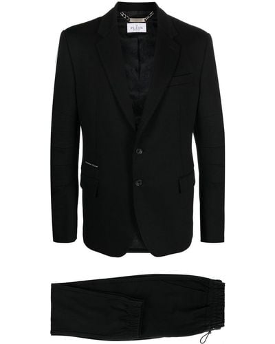 Philipp Plein Cuffed Single-breasted Suit - Black