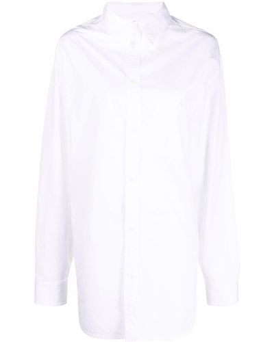 Balenciaga Collared Button-up Cotton Shirt - White