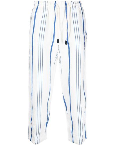 Peninsula Straight-leg Striped Pants - Blue