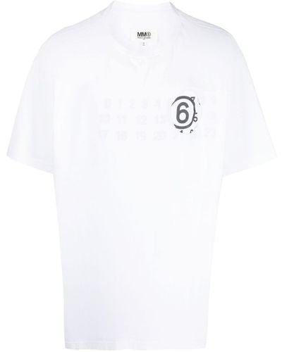 MM6 by Maison Martin Margiela Chest Logo-print T-shirt - White