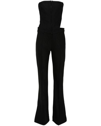 David Koma Cut-out Bustier Jumpsuit - Black