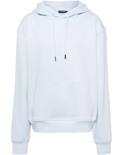 Jacquemus Logo-embroidered Hoodie - Blue