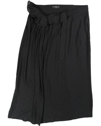 Y's Yohji Yamamoto Draped Maxi-skirt - Black