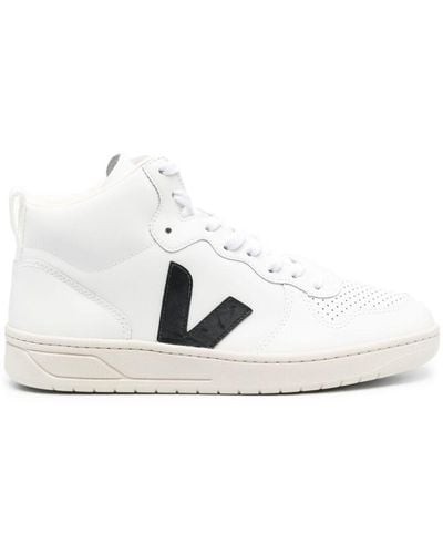 Veja V-15 ハイカット スニーカー - ホワイト