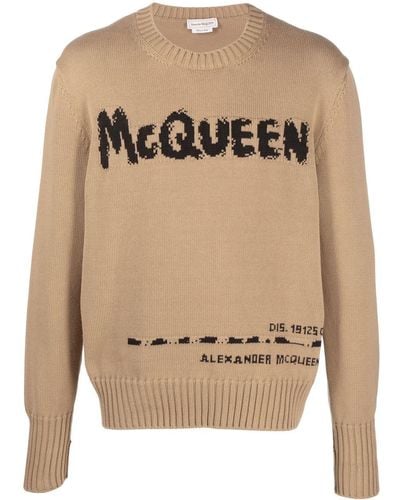 Alexander McQueen Alexander Mc Queen Graffiti Intarsia-knit Sweater - Multicolor