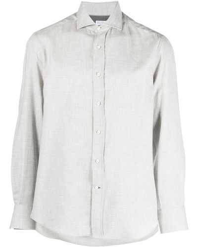 Brunello Cucinelli Camisa de manga larga - Blanco