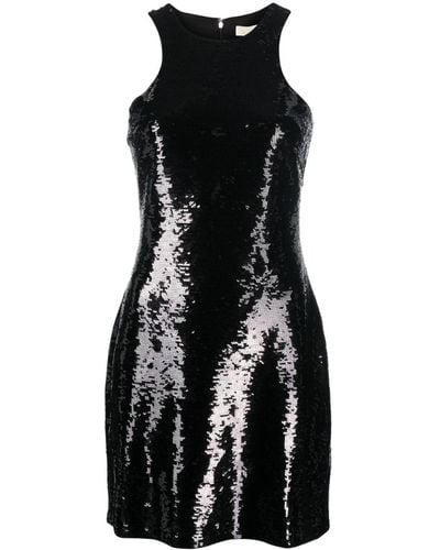 MICHAEL Michael Kors Sequin-embellished Sleeveless Minidress - Black