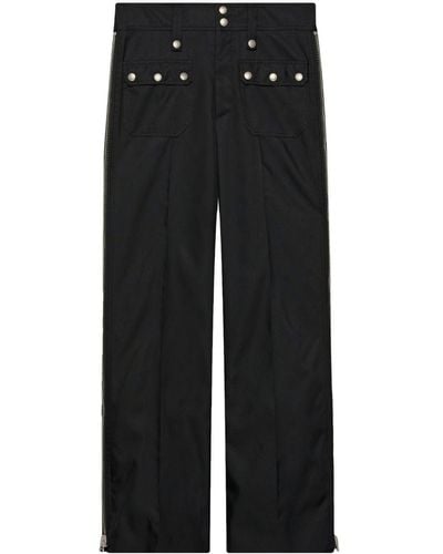 Gucci Pantalon ample à détails de zips - Noir