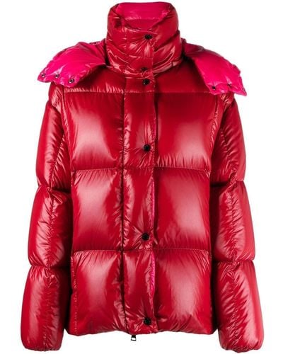 Moncler Parana Puffer Hooded Jacket - Red