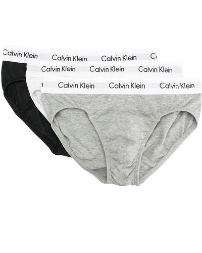 Calvin Klein Logo Briefs 3 Pack - Black