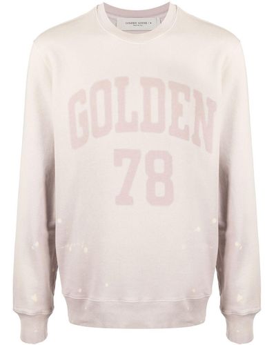 Golden Goose Logo-print Cotton Sweatshirt - Pink