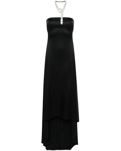 GIUSEPPE DI MORABITO Strapless Satin Maxi Dress - Black