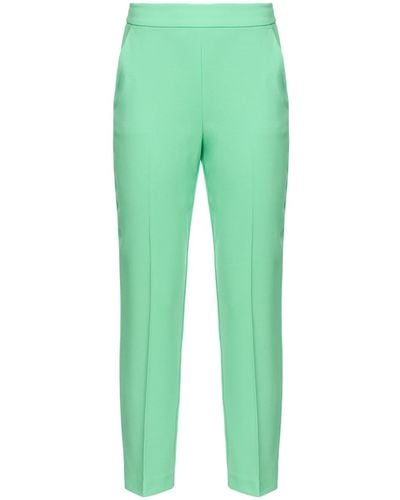 Pinko Pantalon fuselé à plis marqués - Vert