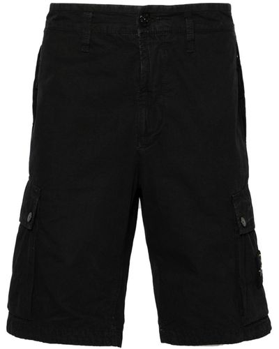 Stone Island Short en coton à poches cargo - Noir