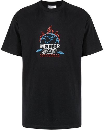 Blood Brother Latitude Logo-print T-shirt - Black