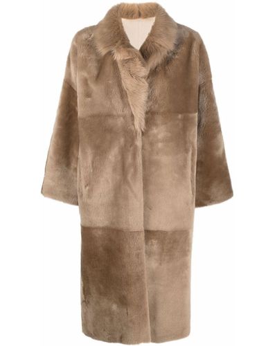 Liska Reversible Single-breasted Shearling Coat - Natural