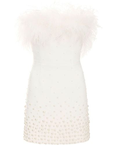 Rebecca Vallance Therese Faux Pearl-embellished Mini Dress - White