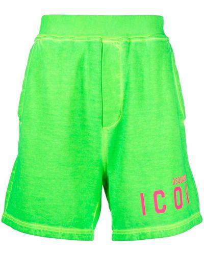 DSquared² Be Icon Katoenen Jersey Shorts - Groen