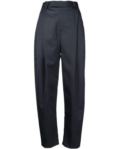 ANOUKI High-waisted Wool Trousers - Grey
