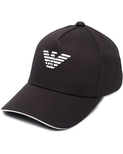 Emporio Armani Eagle Print Baseball Cap - Black