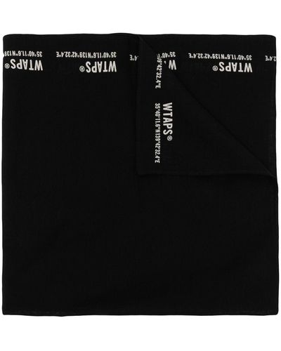 WTAPS Bufanda con logo estampado - Negro