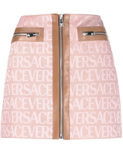 Versace Mini-rok Met Print - Roze