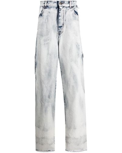 DARKPARK High-Waist-Jeans im Distressed-Look - Weiß