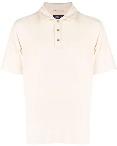 MAN ON THE BOON. Terry Short-sleeved Polo Shirt - Natural