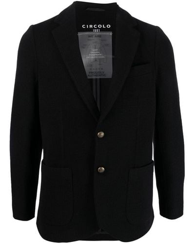 Circolo 1901 Blazer boutonné à revers crantés - Noir