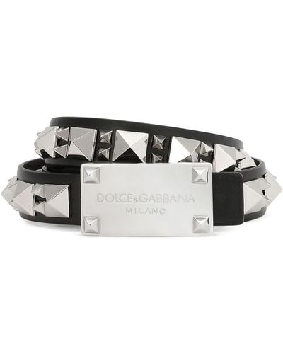 Dolce & Gabbana Cinturón con apliques - Negro