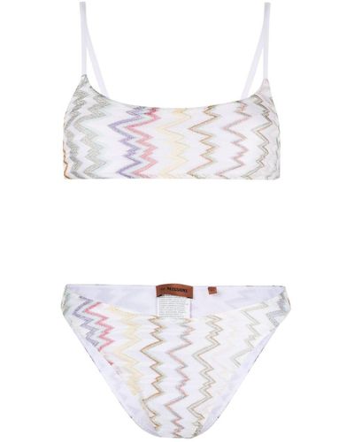 Missoni Bikini Met Zigzag Patroon - Wit