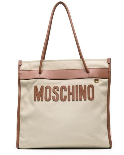 Moschino キャンバス ショルダーバッグ - ナチュラル
