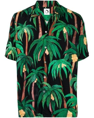 Endless Joy Overhemd Met Palmboomprint - Groen