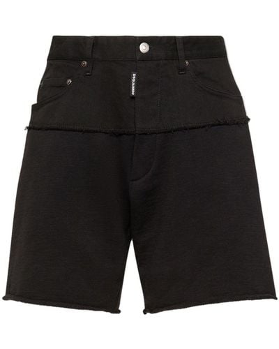 DSquared² Jeans-Shorts mit Paspeln - Schwarz