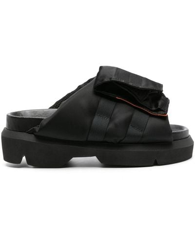 Sacai Sandalias acolchadas con suela gruesa - Negro