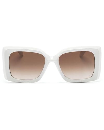 Versace Medusa-plaque Oversize-frame Sunglasses - White