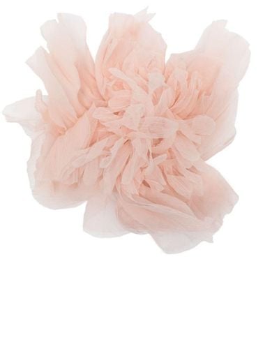 Max Mara Luisa Crepon Flower Brooch - Pink