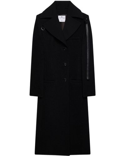 Courreges Heritage Button-up Trench Coat - Black