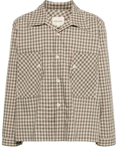 Nicholas Daley Gingham-print cotton shirt - Vert