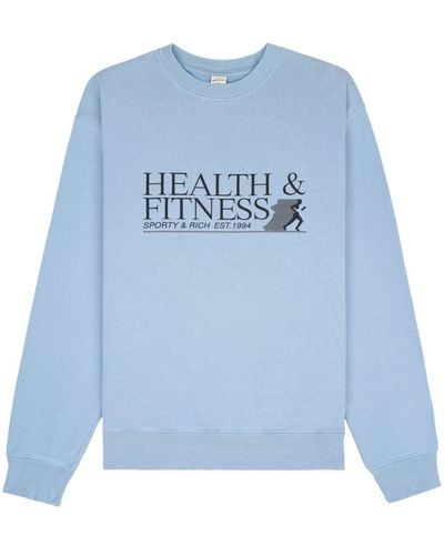 Sporty & Rich Health & Fitness スウェットシャツ - ブルー