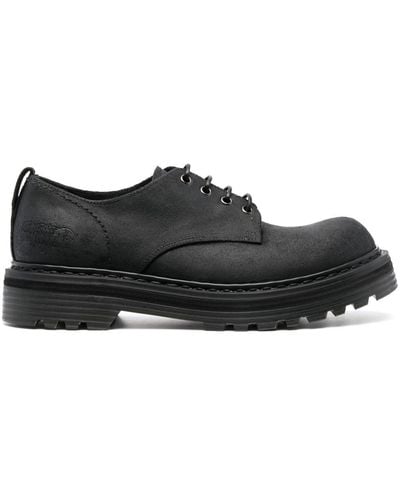Premiata Lace-up Leather Derby Shoes - Black