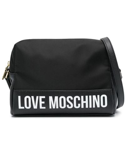 Love Moschino Sac à bandoulière à logo imprimé - Noir