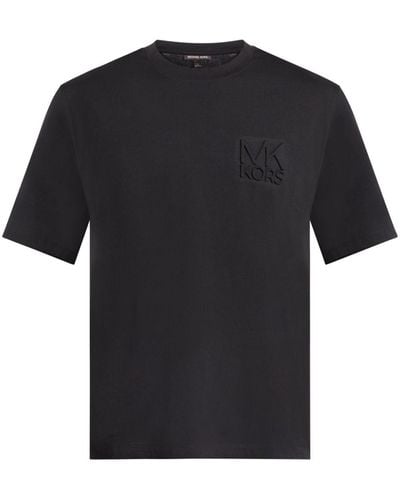 Michael Kors T-Shirt mit Logo-Prägung - Schwarz