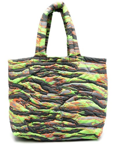 ERL Shopper mit Camouflage-Print - Grün