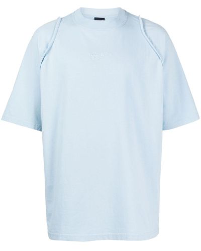 Jacquemus Le Camargue T-shirt Met Geborduurd Logo - Blauw