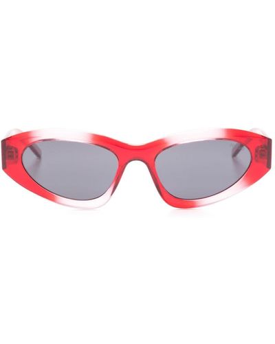 HUGO Ombré-effect Oval-frame Sunglasses - Red