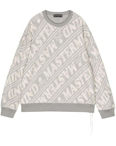 Mastermind Japan Logo-jacquard Cotton Sweater - White