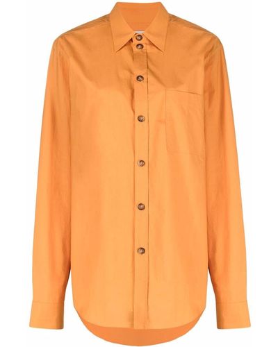 Nanushka Long-sleeve Button-fastening Shirt - Orange